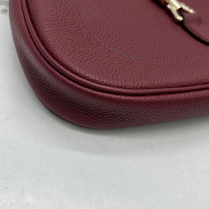 Gucci Jackie 1961 Small Burgundy Grained Leather Shoulder Bag