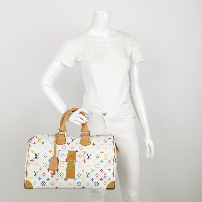 Louis Vuitton x Takashi Murakami Speedy 40 White Multicolor