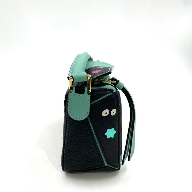 Loewe x Studio Ghibli Collection Susuwatari Mini Puzzle Green Crossbody Bag