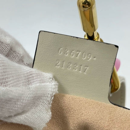 Gucci Jackie 1961 White Leather Bag with Adjustable Strap Size Small