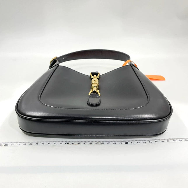 Sold Gucci Jackie 1961 Black Leather Bag Small with Adjustable Strap