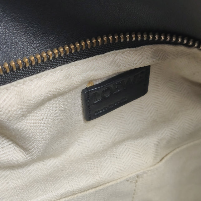 Loewe Puzzle Medium Tricolor Black Yellow Calfskin leather bag