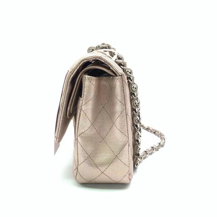 Chanel Classic Flap Medium 2016 Pink Metallic Pixel Effect Calfskin Leather
