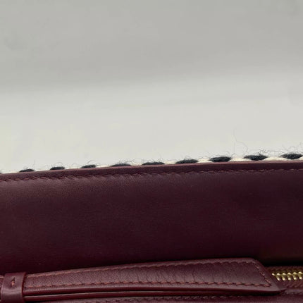 Loewe x Albers Puzzle Small Multicolor Woven Wool and Leather with Pompoms Crossbody Bag