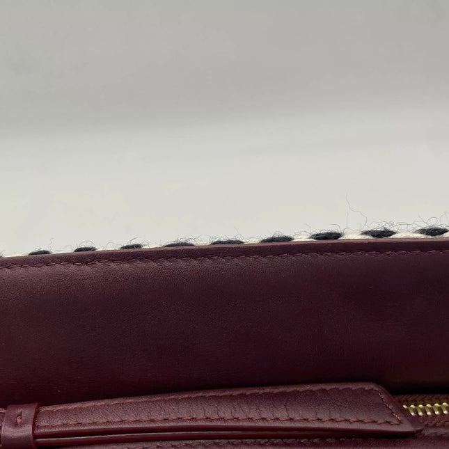 Loewe x Albers Puzzle Small Multicolor Woven Wool and Leather with Pompoms Crossbody Bag