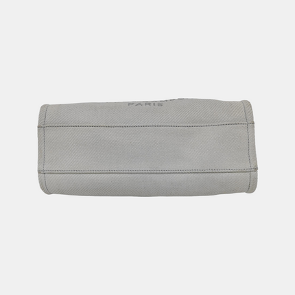 Chanel Deauville Tote Light Blue Denim Leather Trim Small 32cm