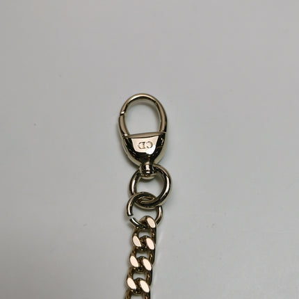 Lady Dior Mini Handbag Brown Leather Shearling Gold Hardware