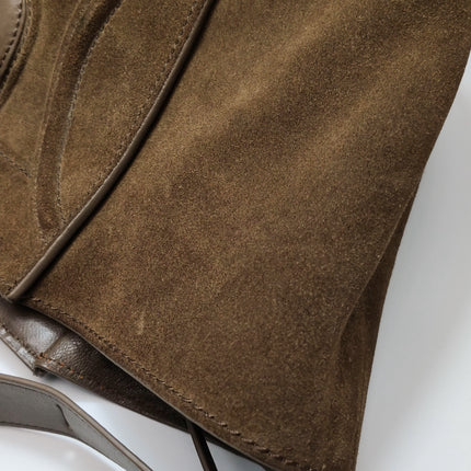 Celine Phantom Mini Dark Brown Suede Leather 30cm