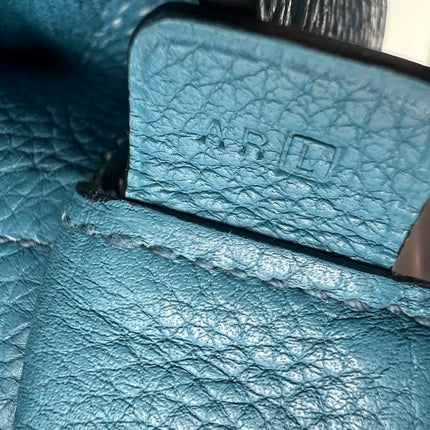 Hermès Taurillon Clemence Good News 28 PM Blue Jeans Hobo Crossbody Bag