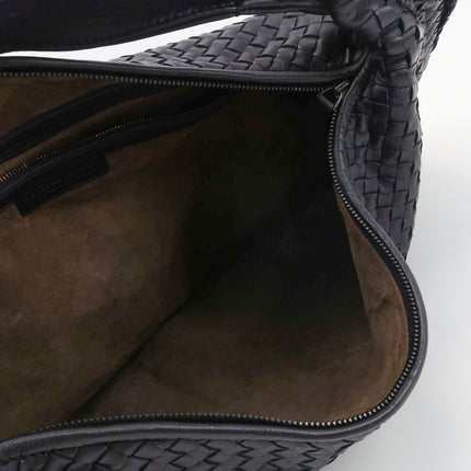 Bottega Veneta Hobo Maxi Midnight Navy Black leather Tiny Fringes 50cm