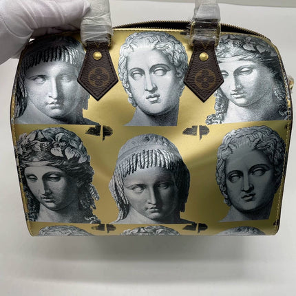Louis Vuitton Speedy 25 Bandouliere Fornasetti Museum Gold