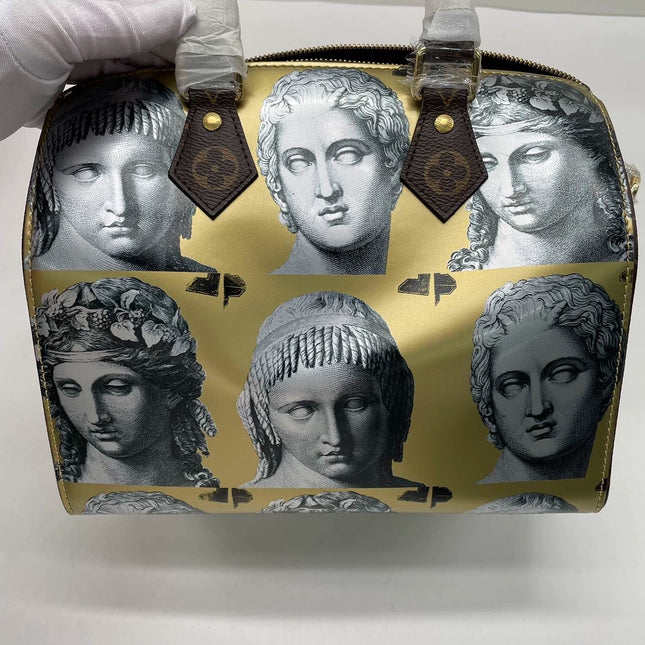 Louis Vuitton Speedy 25 Bandouliere Fornasetti Museum Gold