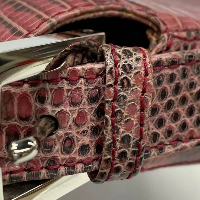 Fendi Baguette Purple Lizard Skin Leather Handbag