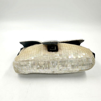 Sold Fendi Baguette Gold Translucent Sequins with Pony-style Leather Strap