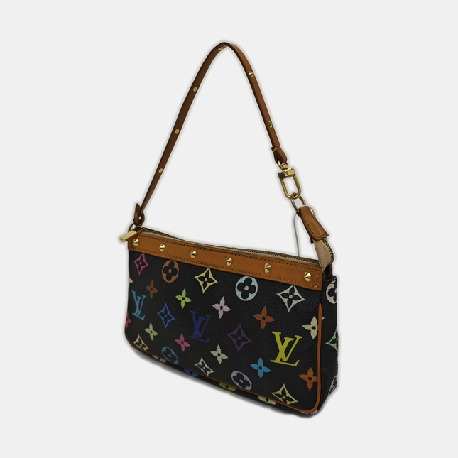 Louis Vuitton x Takashi Murakami Pochette Accessoire Black Multicolor