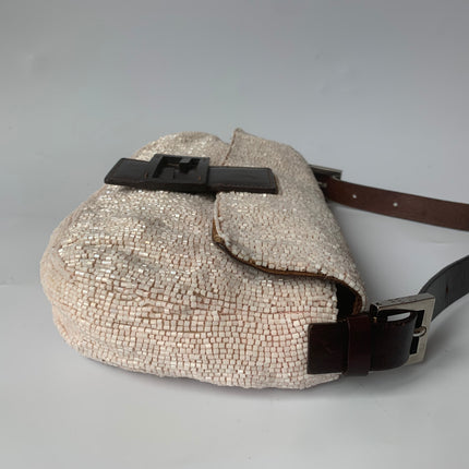 Sold FENDI Baguette White beads