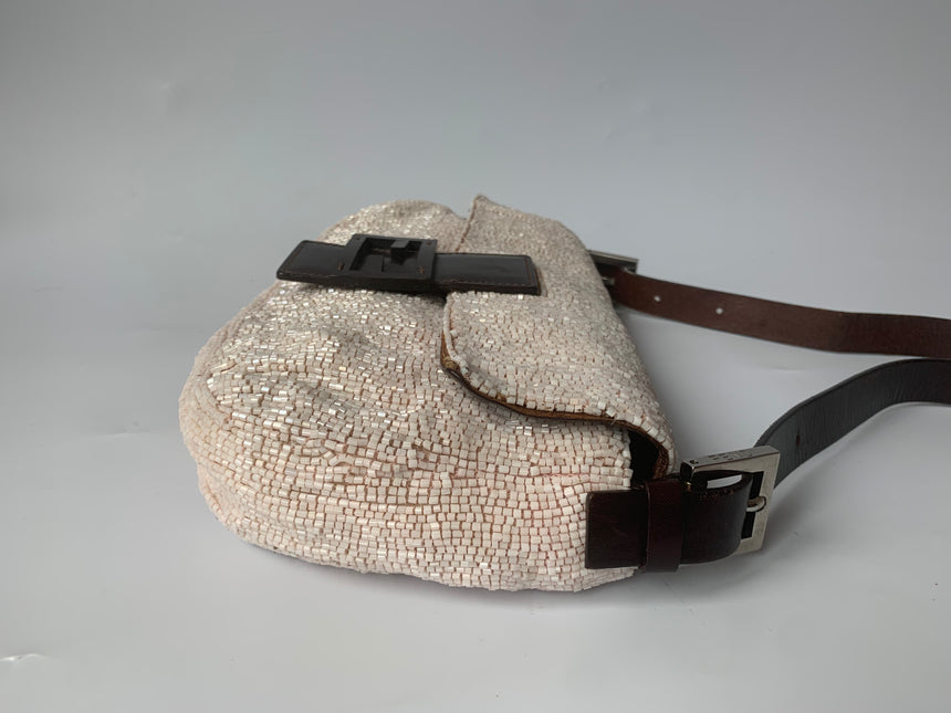 Sold FENDI Baguette White beads