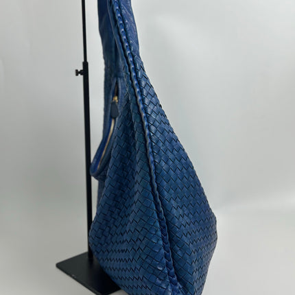 Bottega Veneta Veneta Hobo Navy Leather Bag Maxi 54cm