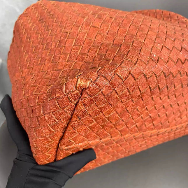 Bottega Veneta Cabat Tote Burnt Metallic Orange Intrecciato Leather 40cm