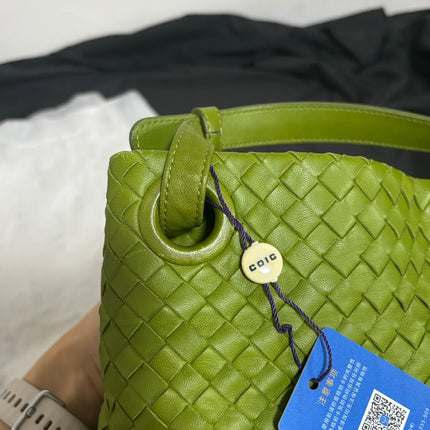 Bottega Veneta Garda Avocado Green Intrecciato Nappa Leather Large 33cm