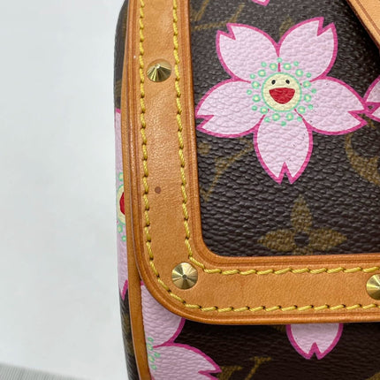Louis Vuitton x Takashi Murakami Papillon 28 Cherry Blossom Monogram Handbag
