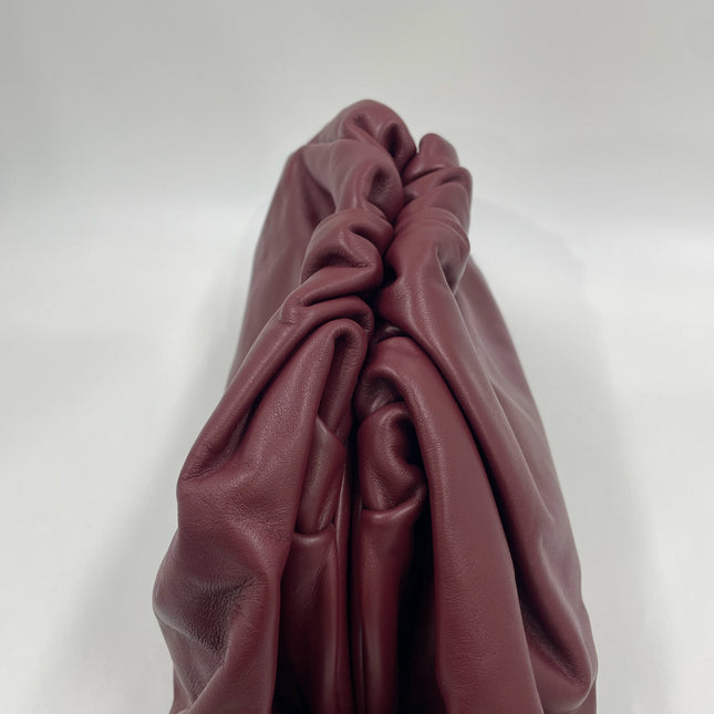 Bottega Veneta Pouch Calfskin Leather Burgundy Large