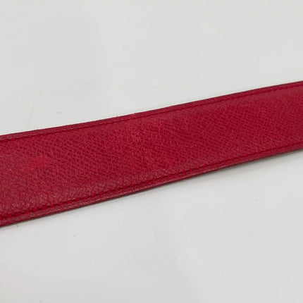 Hermès Constance H Belt Red and Gold Clemence Leather Size 70