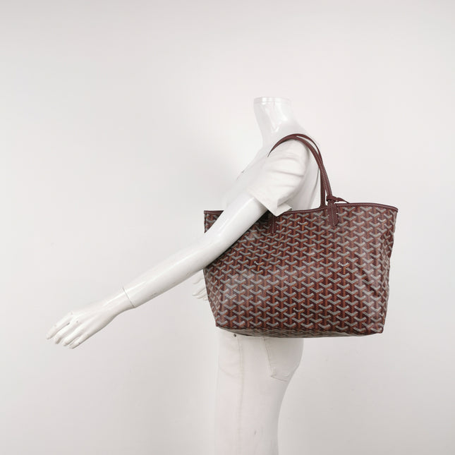 Goyard Saint Louis PM Medium Burgundy Goyardine Tote 2020