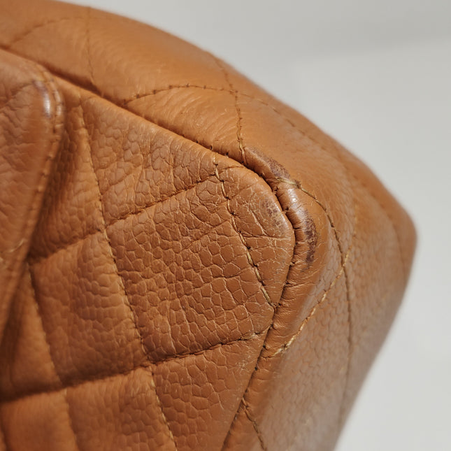 Chanel Classic Flap Rectangular Mini Tan Brown Caviar Leather