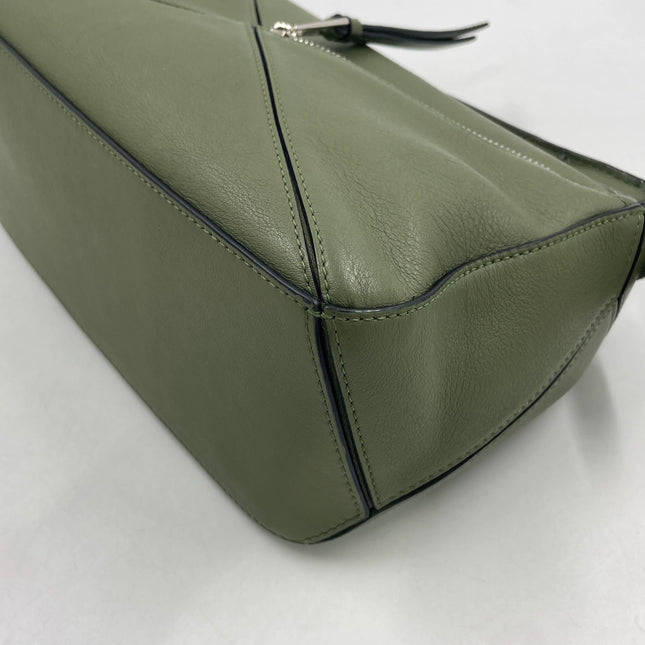 Loewe Puzzle Small Green Calfskin leather Crossbody bag