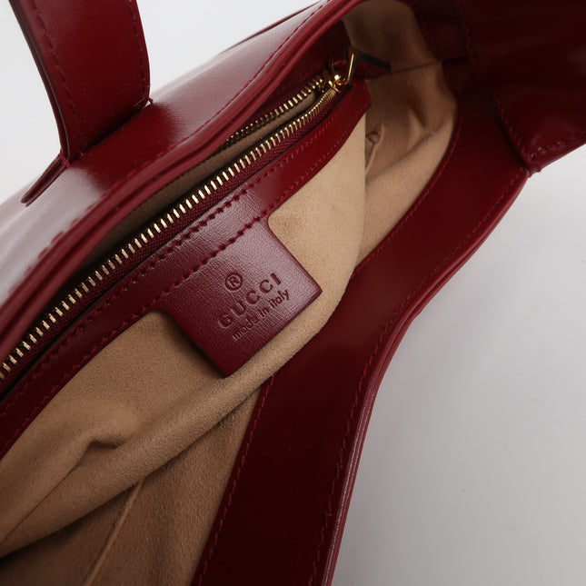 Gucci Jackie 1961 Red Burgundy Leather Bag Small Shoulder Bag