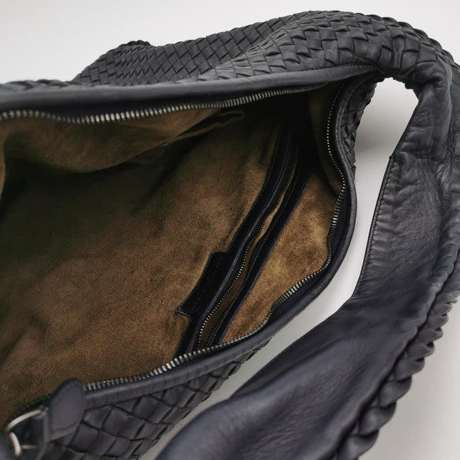 Bottega Veneta Veneta Hobo Midnight Navy Leather Bag Maxi 50cm