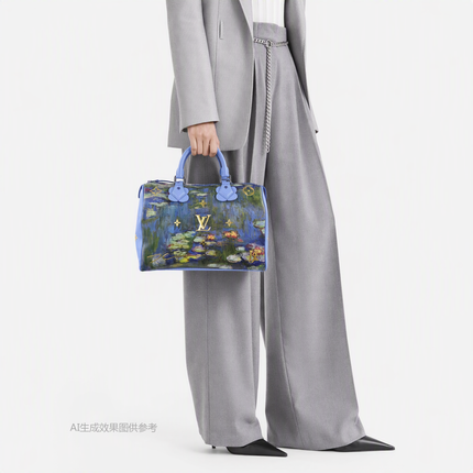 Louis Vuitton x Jeff Koons Speedy 30 Monet Water Lilies Top Handle Bag