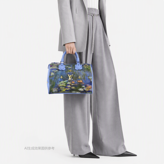 Louis Vuitton x Jeff Koons Speedy 30 Monet Water Lilies Top Handle Bag