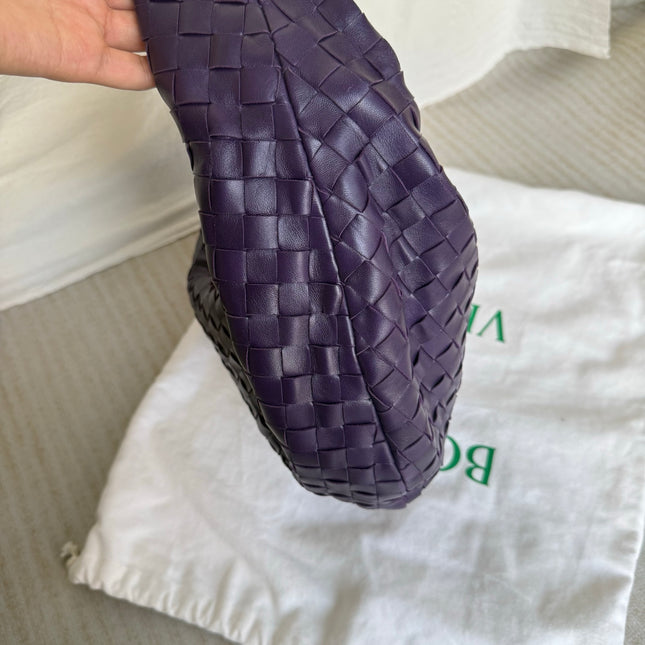 Bottega Veneta Jodie Small Purple Intrecciato Leather Gold Hardware