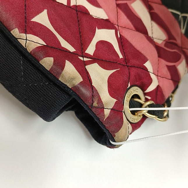 Chanel Jumbo Quilted Multicolor Patchwork Jersey Flap Bag