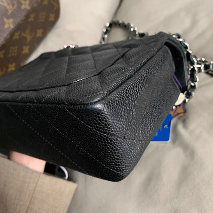 Chanel Classic Flap Mini Black Caviar Silver Hardware 2017-18
