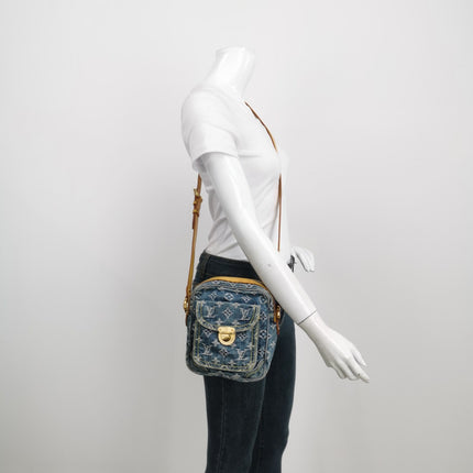 Sold Louis Vuitton Monogram Denim Camera Crossbody Bag Blue