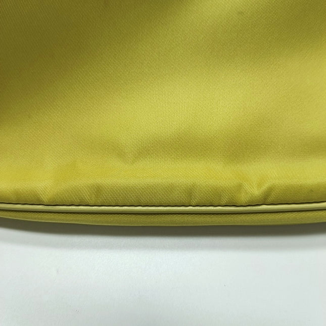 Prada Cleo Nylon Yellow Gold-tone Chain Shoulder Bag