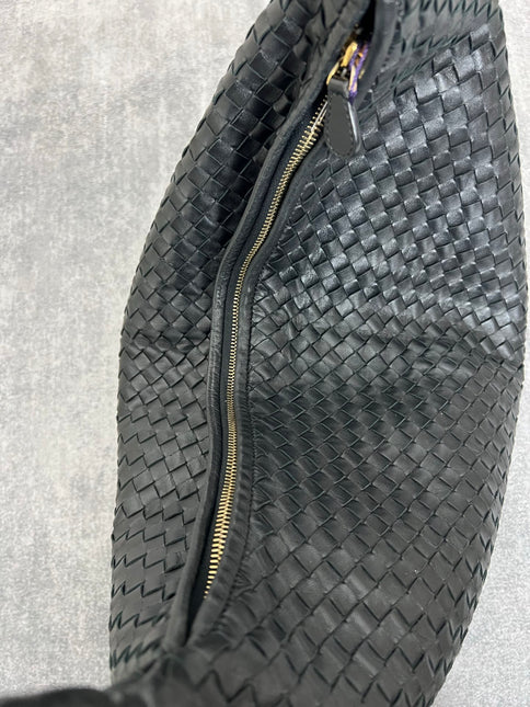 Bottega Veneta Veneta Hobo Maxi Black Leather 52cm