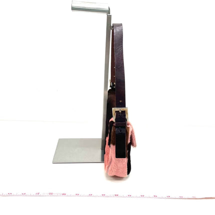 Fendi Baguette Pony-style Calfskin Leather Shoulder Bag in Pink Cow Print