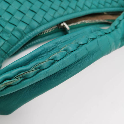 Sold Bottega Veneta Belly Hobo Intrecciato Green Nappa Leather Large
