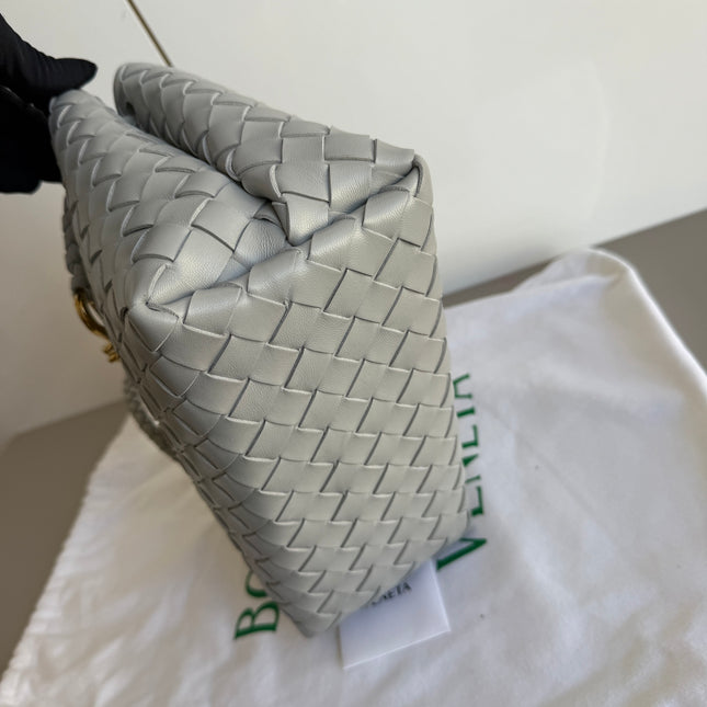 Bottega Veneta Small Andiamo Grey Handbag