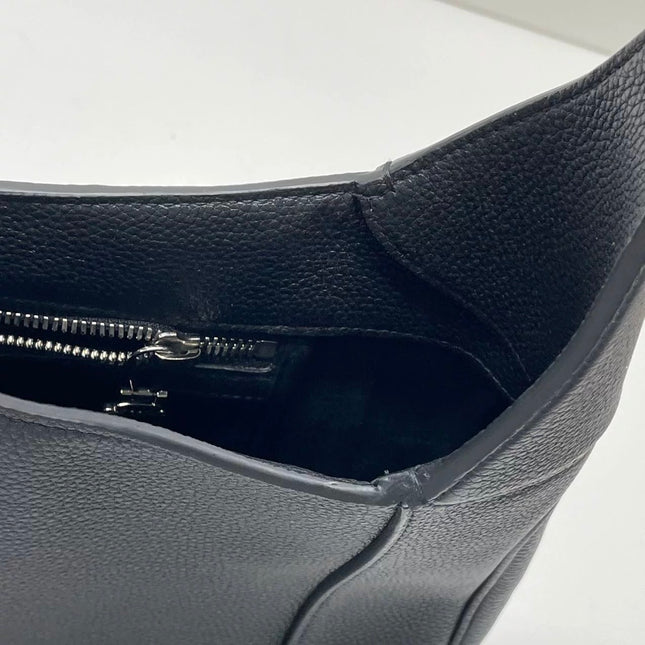 Gucci Jackie 1961 Black Large Pebbled Leather Shoulder Bag with Strap
