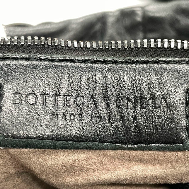 Sold Bottega Veneta Intrecciato Hobo Bag Large Black Lambskin leather