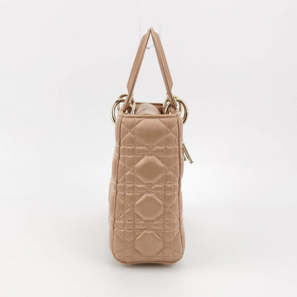 Sold Lady Dior Small My AbcDior 2019 Beige Silk Handbag Crystal Charms