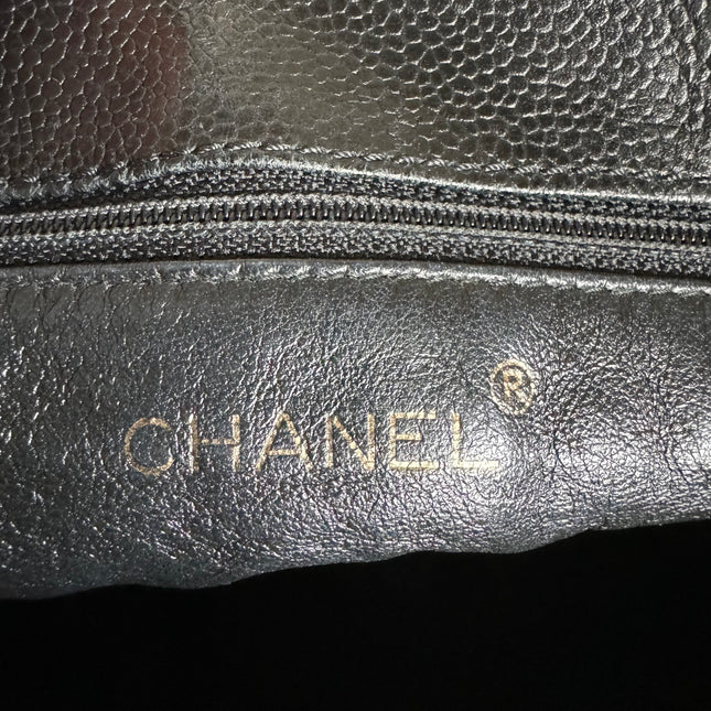 Chanel Kelly Top Handle Bag Black Caviar Leather, 2000-2002
