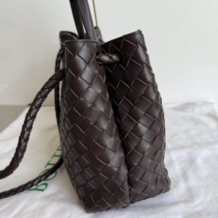 Bottega Veneta Andiamo Medium Fondant Dark Chocolate Brown Handbag
