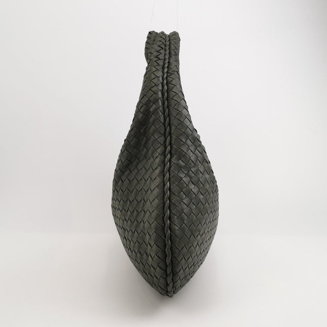 Bottega Veneta Hobo Bag Lambskin leather Dark Grey Large 47cm