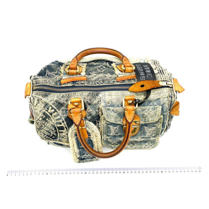 Louis Vuitton Patchwork Speedy 30 Blue Denim Handbag